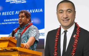 Ōtara-Papatoetoe and Māngere-Ōtāhuhu local board chairs Apulu Reece Autagavaia (left) Tauanu’u Nanai Nick Bakulich.