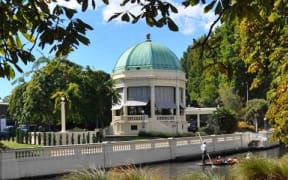 The Thomas Edmonds Band Rotunda in Christchurch before the earthquakes.