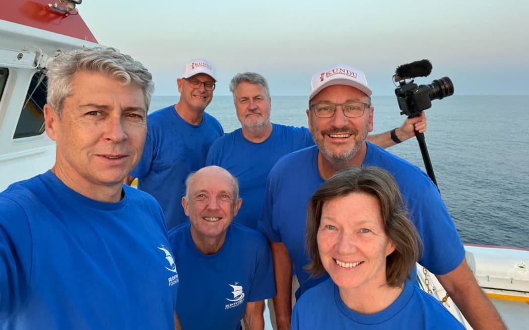 The Silentworld Foundation team involved in finding the wreck.