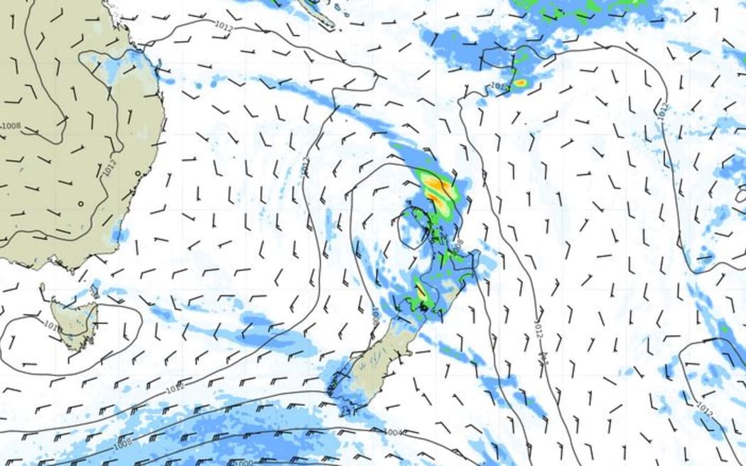 MetService's rain forecast for Sunday 26 January 2025.