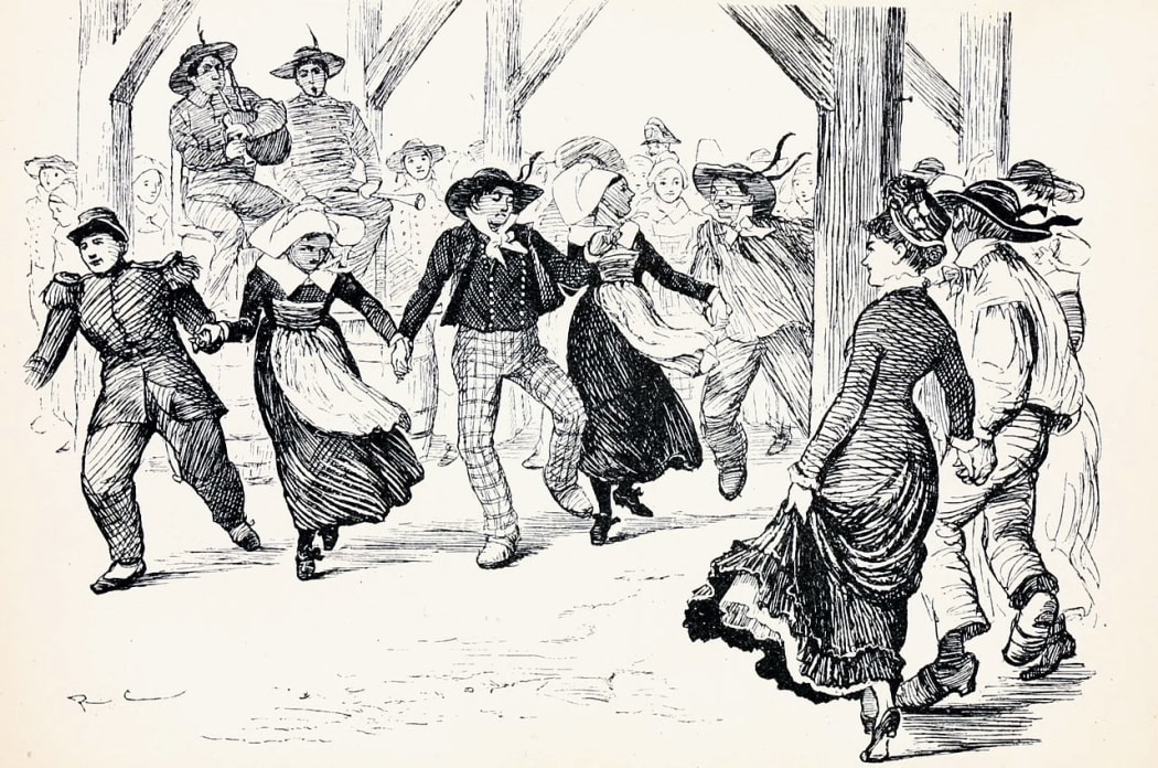 Dancing the Gavotte, by Randulph Caldecott