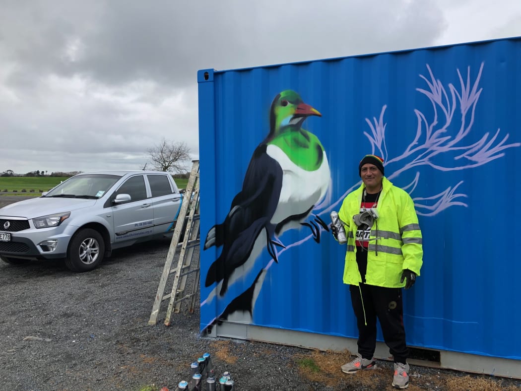Pascal Atiga-Bridger, a multidisciplinary artist from Papakura who specialises in painting