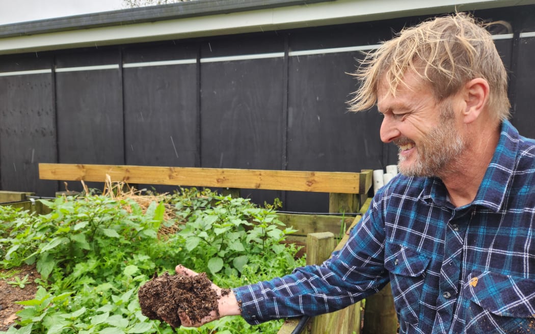 Stephen will make 16 tonnes of compost this season, for use on his 10-hectare farm