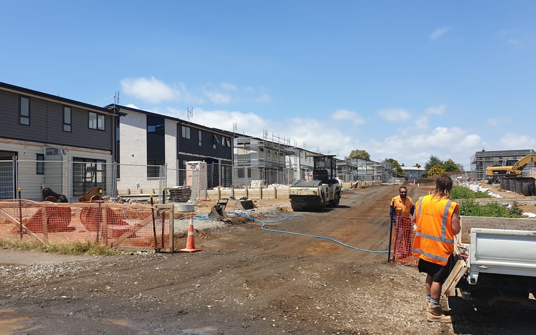 Builders are finalising the first 27 properties in Discovery Place, Marfell.