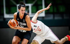 TALL FERN Jillian Harmon at the FIBA Asia Women’s World Cup in Bangalore on Thursday 27 July.