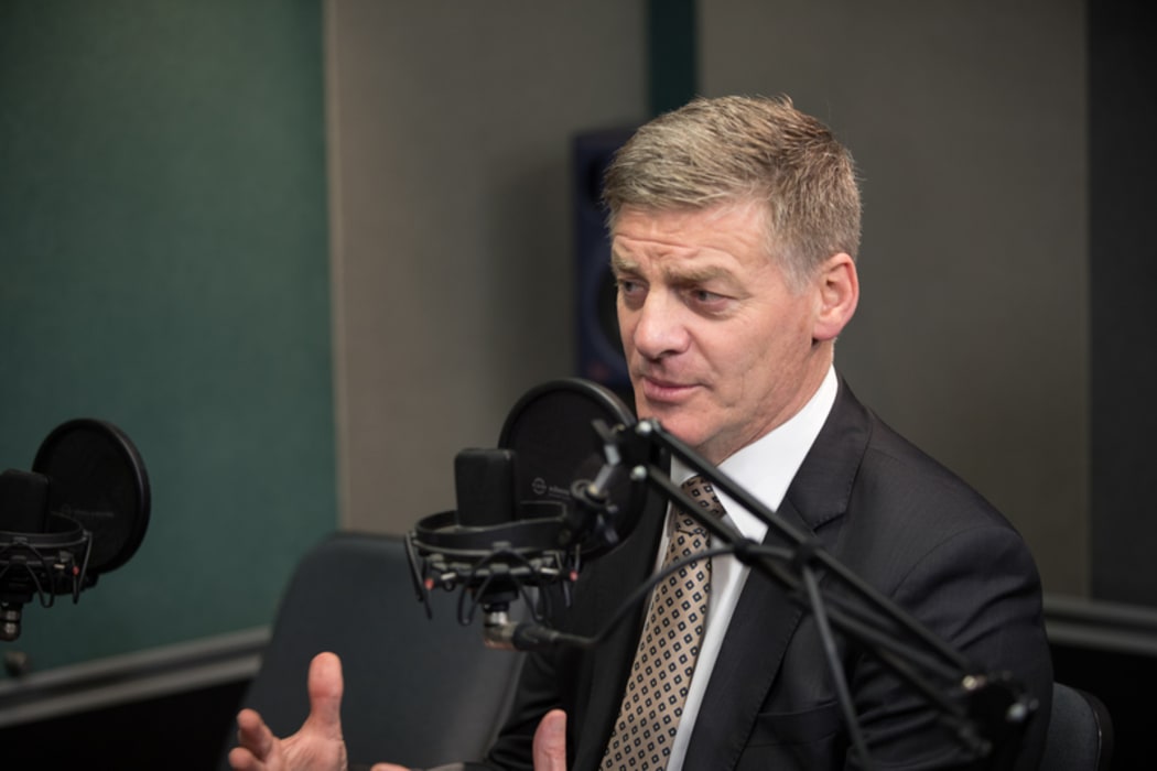 Bill English in the RNZ Auckland studio.