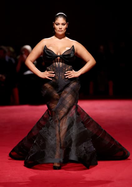 A model walks the runway wearing Christian Siriano Fall/Winter 2025 at Chelsea Industrial on February 06, 2025 in New York City.