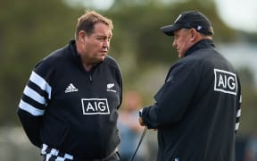 All Blacks coaches Steve Hansen and Ian Foster.