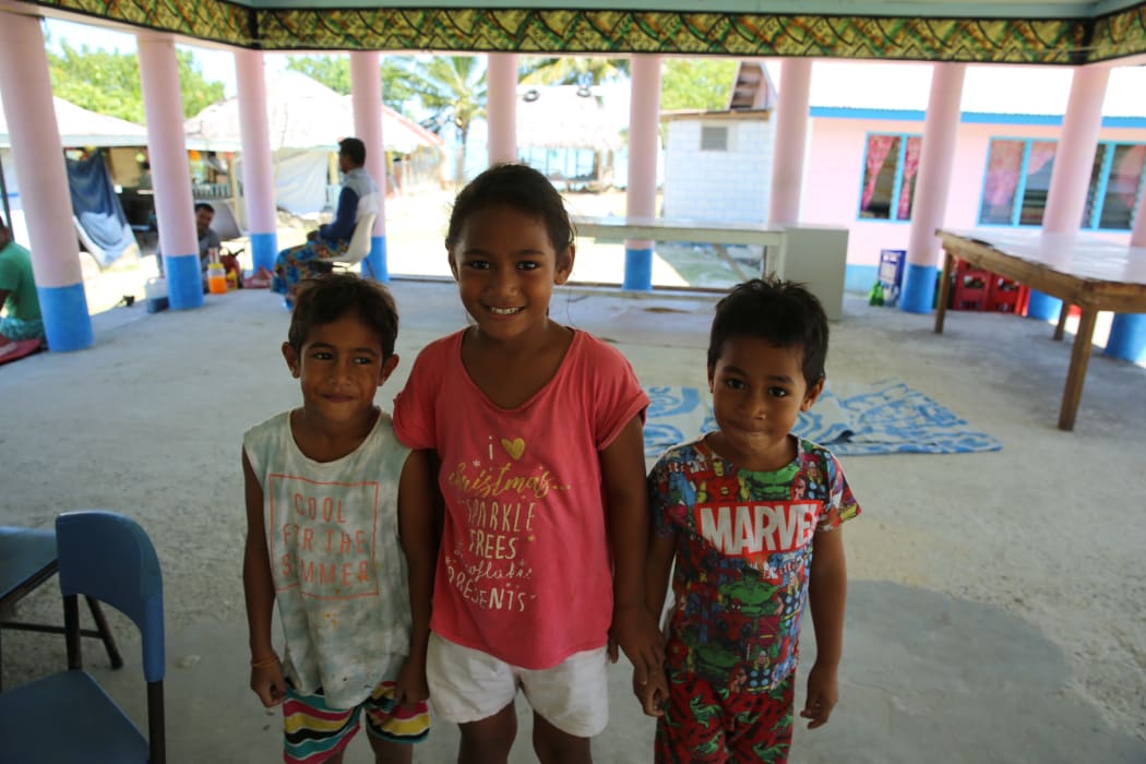The children of Manono Village where one 18-month-old child has died of measles.