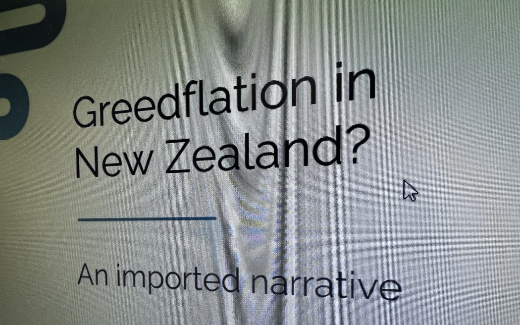 Business NZ commissioned a report from economic consultancy Sense Partners on greedflation in New Zealand.