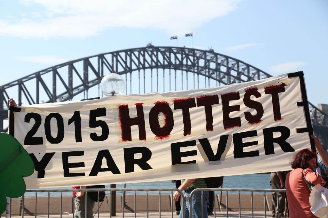 Climate demonstrators in Sydney called for a focus on the cost of climate change to Pacific Islands.