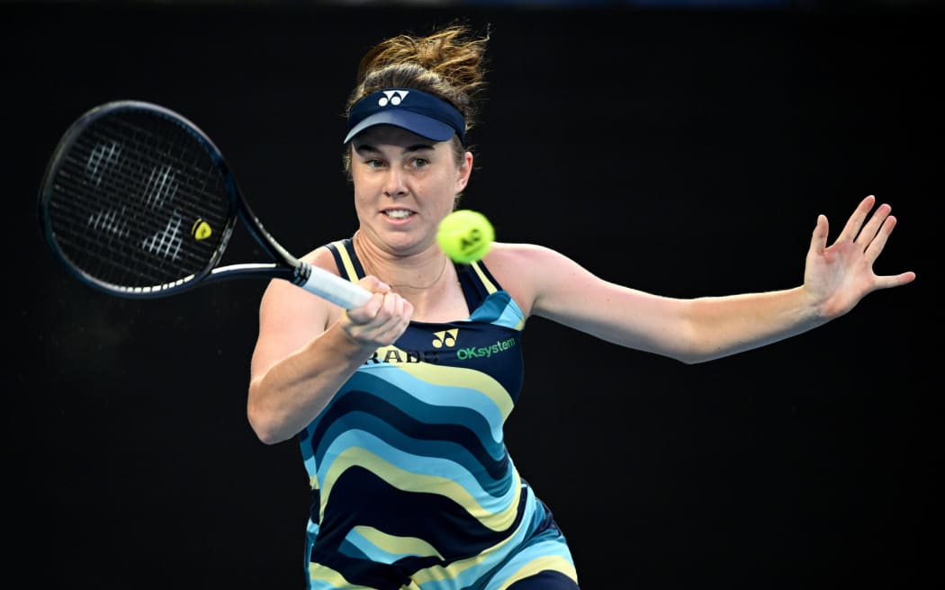 Linda Noskova of Czech Republic in action