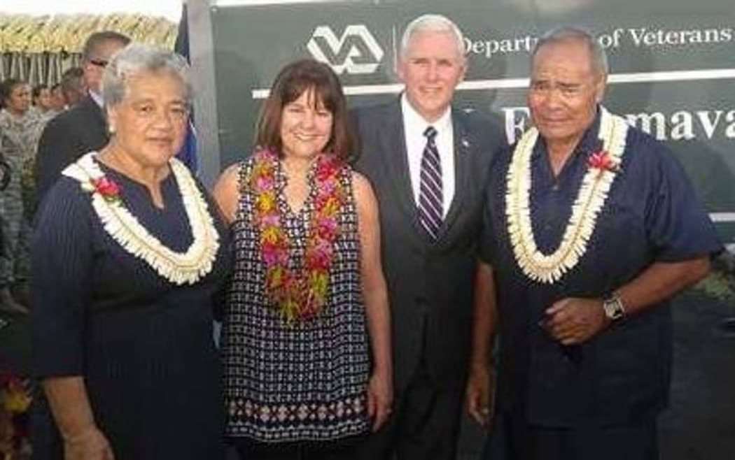 Vice-President Pence with Governor Lolo, (far right) and their wives.
