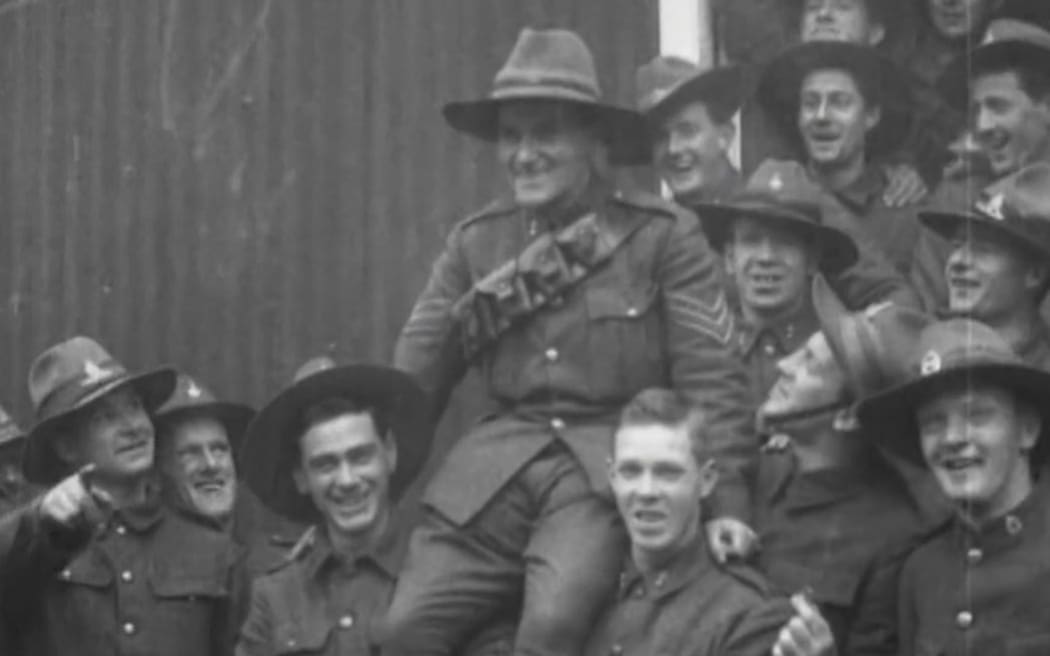 Corporal Cyril Bassett of Auckland, after being awarded the Victoria Cross for his actions on Chunuk Bair.