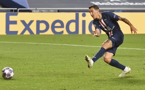 Goalscorer Angel Di Maria in action for PSG