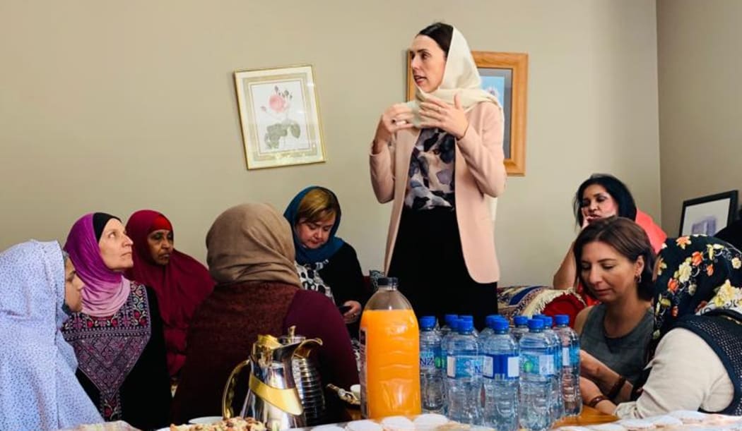 Prime Minister Jacinda Ardern meeting with widows after the 15 March attacks.