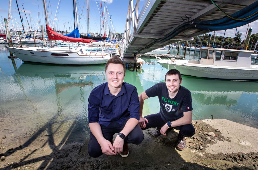 Chris Walker and Patrin Illinberger are developing a new way to keep boat hulls free from biofouling,