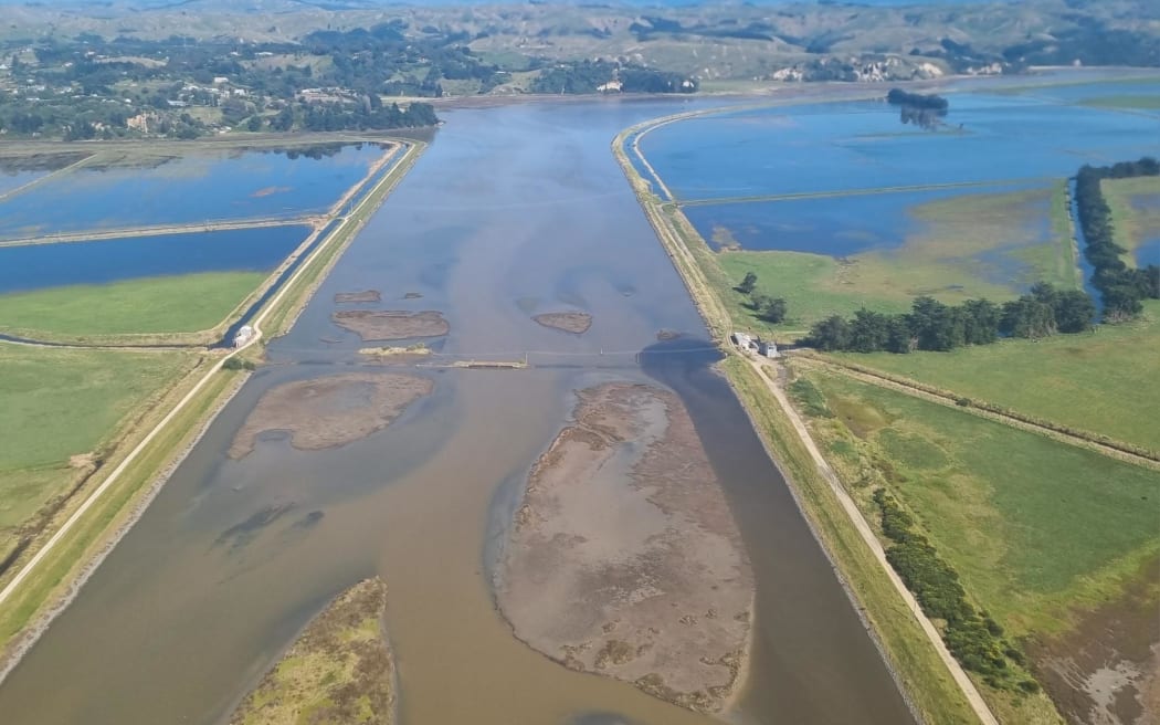 Aerial shots of Napier and surrounds, post-Cyclone Gabrielle