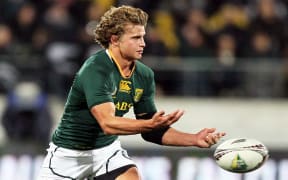 The Springboks Patrick Lambie in action.
