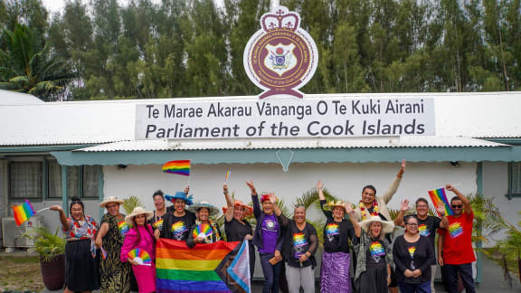 Cook Islands rainbow communities celebrating outside parliament after homosexuality was decriminalised on Friday.