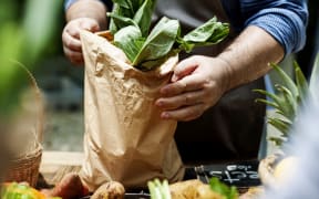 Organic fresh produce / vegetables at market.