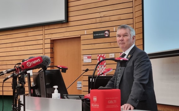 Revenue Minister David Parker delivers speech on High-Wealth Individuals Project on 26 April, 2023.