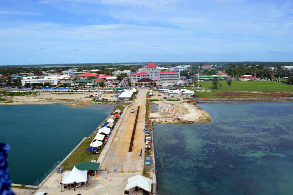 Aerial view of Tongatapu.