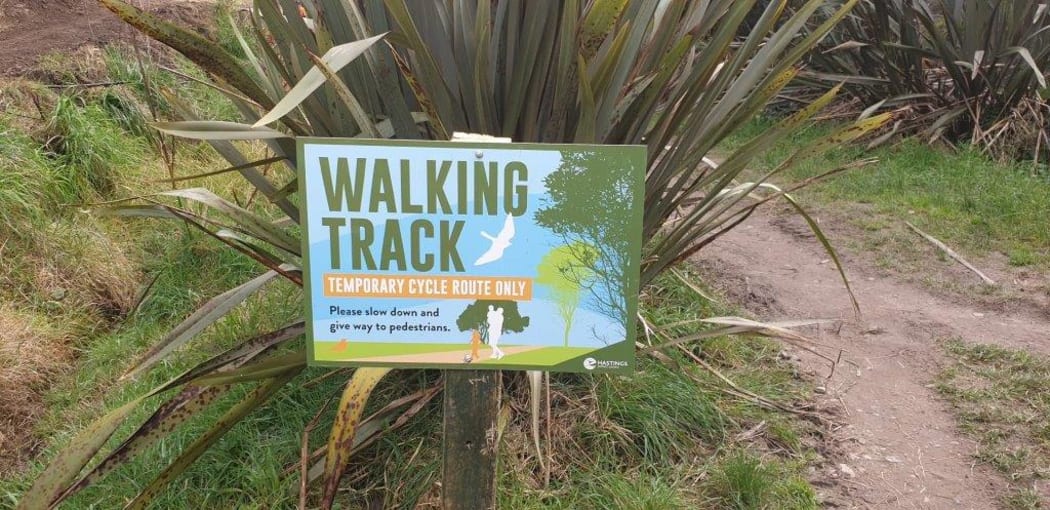 A sign at Tainui Reserve in Havelock North.