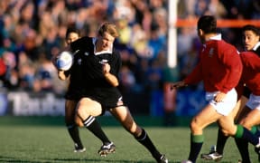 All Black legend John Kirwan in action against the Lions during the 1993 tour.