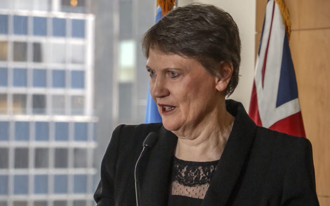 Helen Clark announcing her candidacy at the United Nations, New York on 4 April 2016.