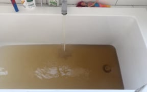 Nicky Woodward’s taps yesterday in Te Awanga, Hawke’s Bay were running brown water.