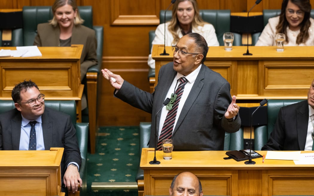 Former Speaker and Labour MP Adrian Rurawhe gives his valedictory speech to MPs in Parliament.
