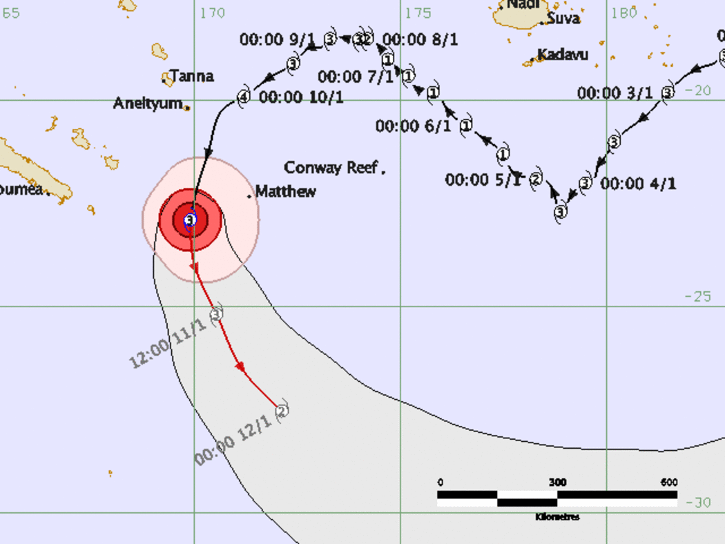 Map tracking Cyclone Ula