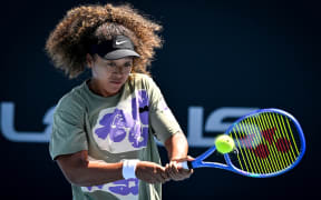 Naomi Osaka (JPN) during a practice session at Manuka Doctor Arena, Auckland.
