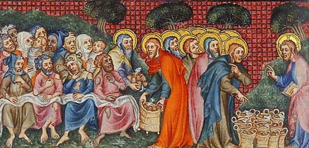 The Multiplication of Loaves and Fishes - Unknown Illustrator of Petrus