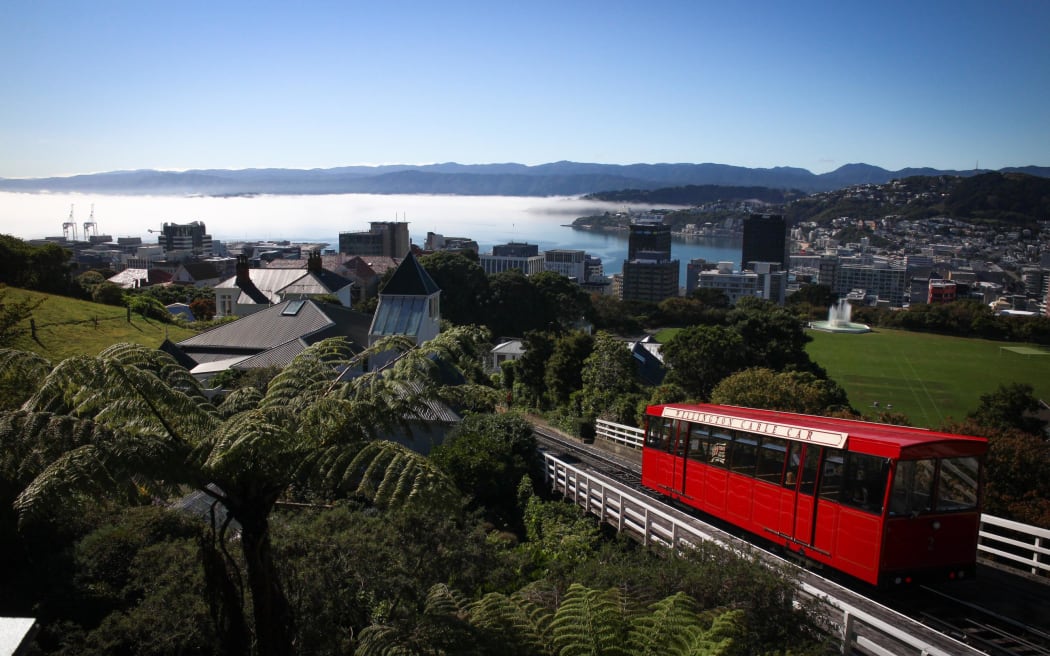 Fog blankets Wellington Harbour on 31 March 2022.