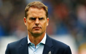 Sacked Crystal Palace Manager Frank de Boer watches on as Palace lose to Burnley. 2017.