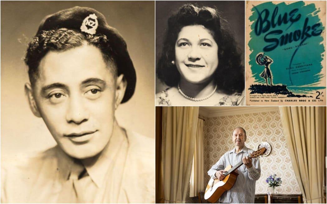 Pixie Williams, Ruru Karaitiana and Jim Carter of Blue Smoke