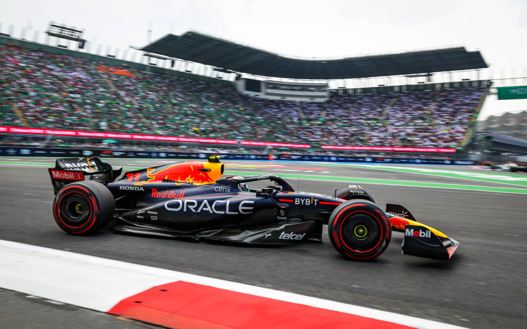 Sergio Perez, Red Bull Racing, at the 2022 Mexican Grand Prix.