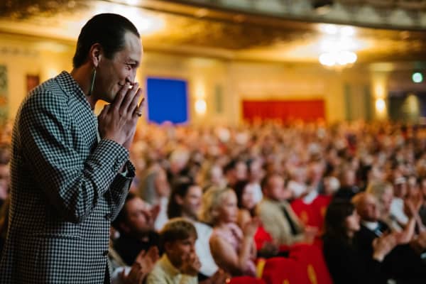 Marlon Williams at the world premiere of his four-year documentary Ngā Ao E Rua – Two Worlds.