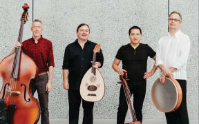 Australian folk fusion quartet Equus. (l to r) Bertie McMahon, John Robinson, Bukhchuluun Ganburged, Peter Kennard