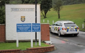 Police at Wellington's Tawa College.
