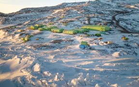 New Zealand's Scott Base in Antarctica, in 2023.