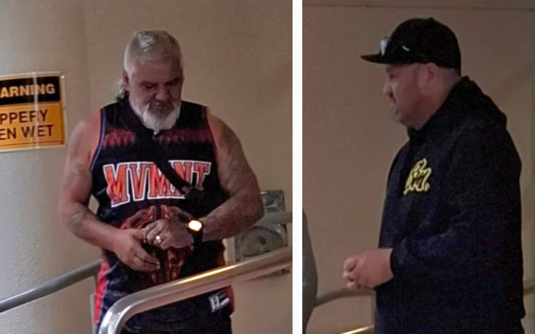 Greazy Dogs members Maurice Walker (left) and Jesse Fisher were fined for running an illegal raffle for a G-Rod motorcycle because they didn't have the necessary gambling licence.