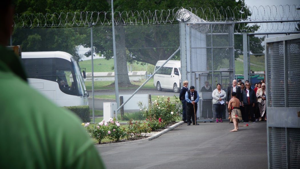 Indigenous health workers from around the world given a pōwhiri at Waikeria prison.