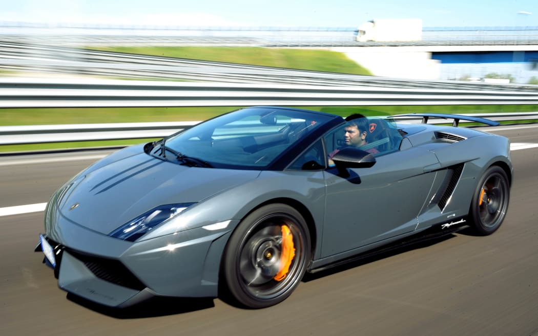 Ram Sriramis test drives a Lamborghini Gallardo Spyder in Italy.