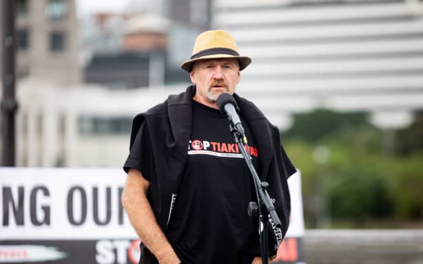 Stop Tiaki Wai protest organiser Guy Nunns