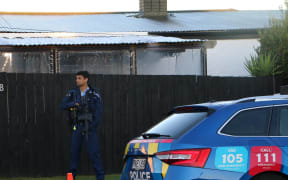 Police at the scene of a reported kidnapping on Auckland's North Shore, 3 April, 2024.