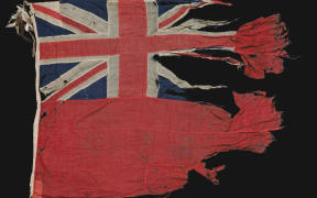 A tattered Union Jack