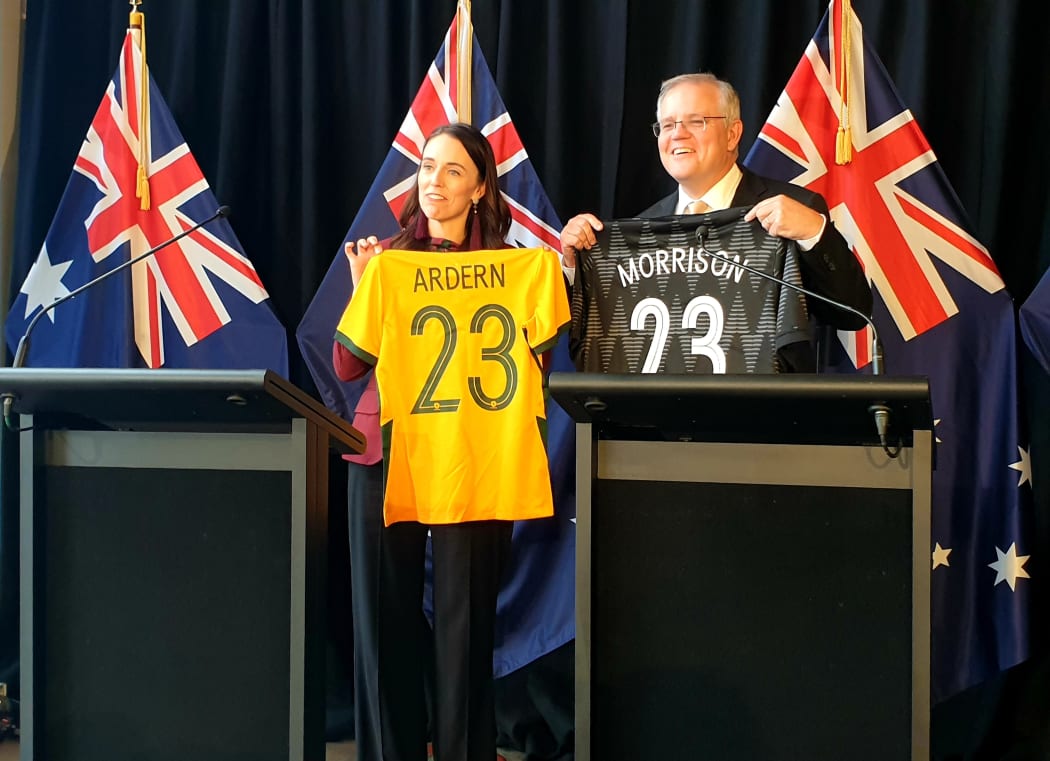 Prime Minister Jacinda Ardern and her Australia counterpart Scott Morrison.